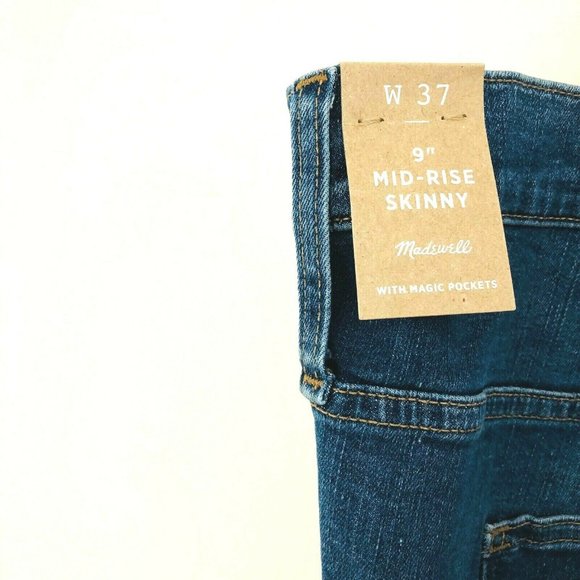 NWT! MADEWELL Mid-Rise Skinny Jeans Plus Size 24 - Picture 6 of 6